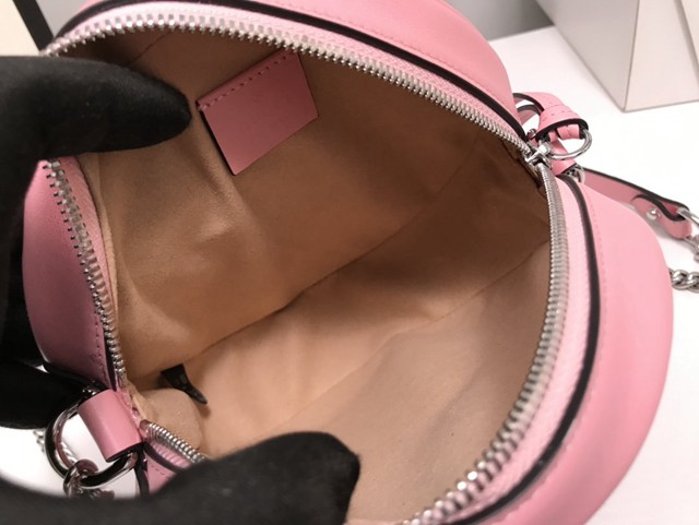 Gucci經典款女包 550154 古馳Marmont 2020ss春夏馬卡龍新色 全新圓形鏈條斜挎包  gqy3864
